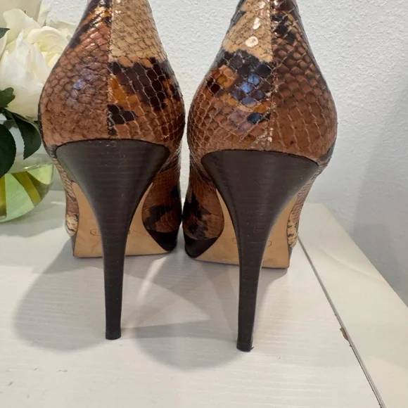 Coach Buffy Python/Snake Print High Heels Size 9.5 - Picture 7 of 16